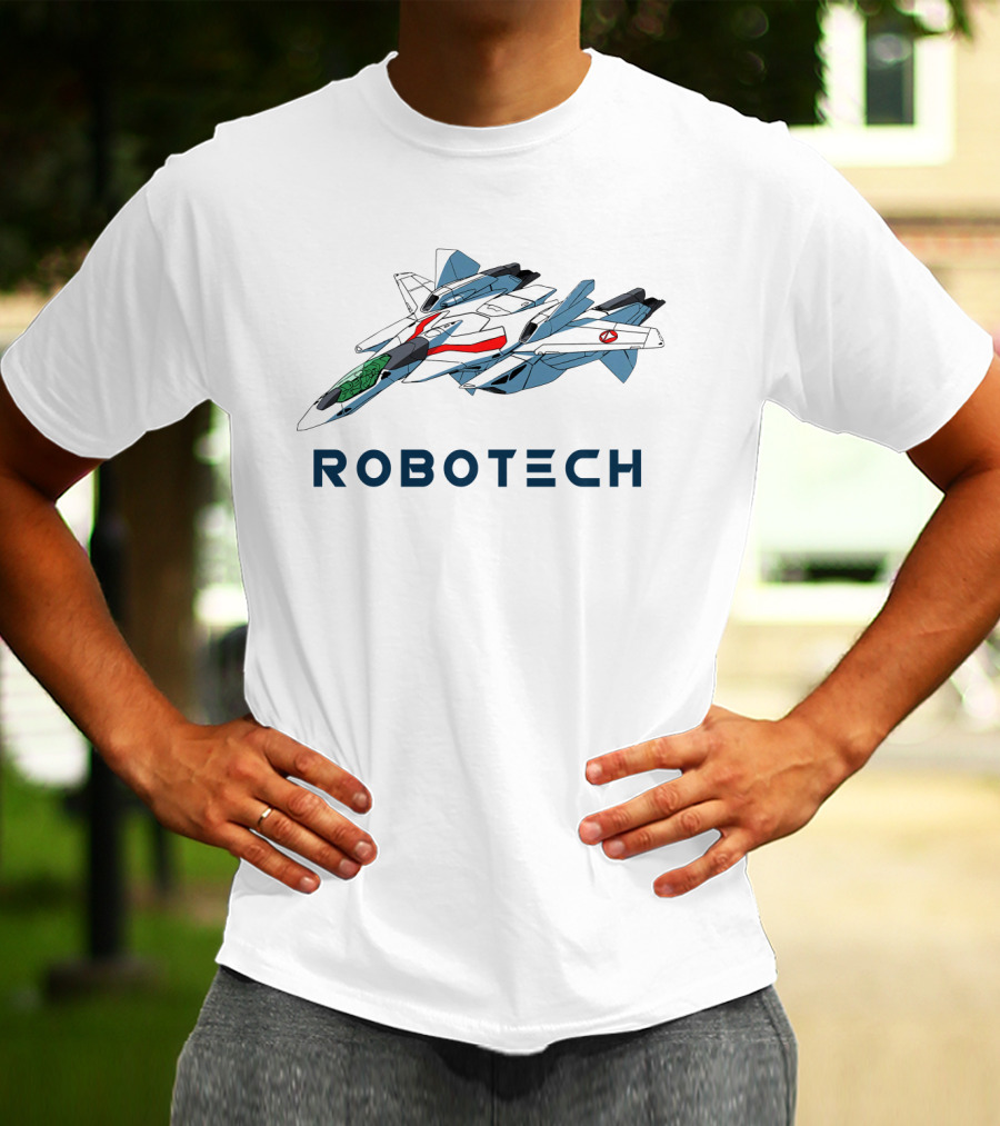 ROBOTECH Fighter Jet Icon With Retro Anime T-Shirt