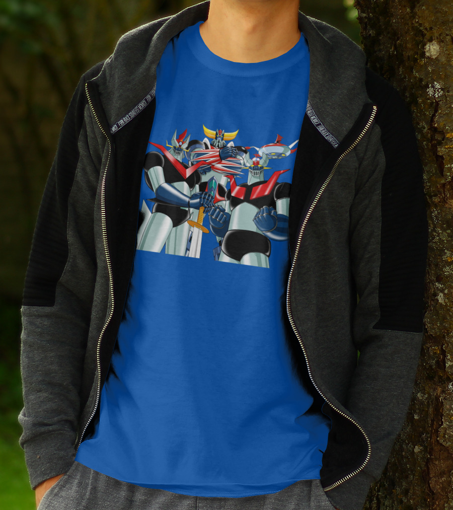 Mazinger Grendizer Robot Trio Battle Stance T-Shirt
