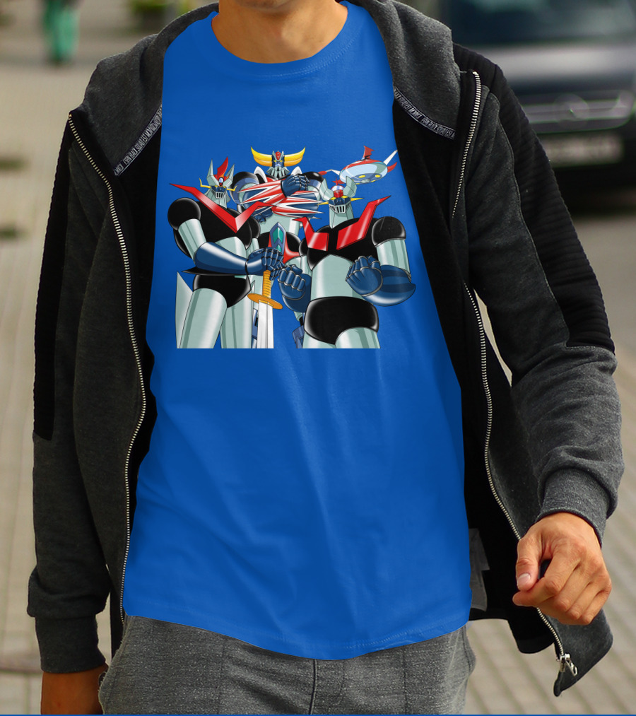 Mazinger Grendizer Robot Trio Battle Stance T-Shirt