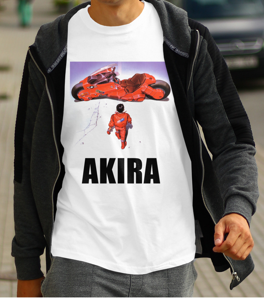 Kaneda Iconic Red Motorcycle Akira T-Shirt