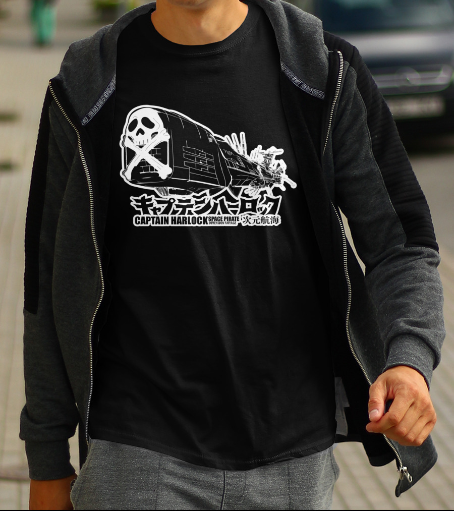 Captain Harlock Space Pirate Dimension Voyage Arcadia T-Shirt