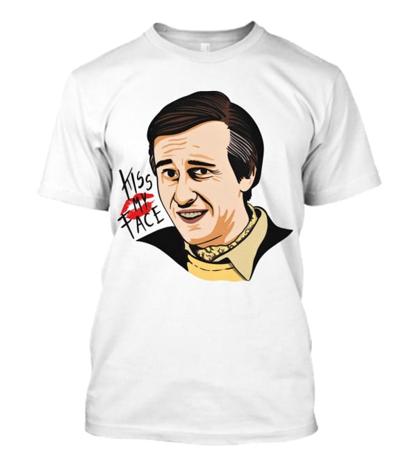 Alan Partridge Kiss My Face Retro Portrait With Lipstick T-Shirt