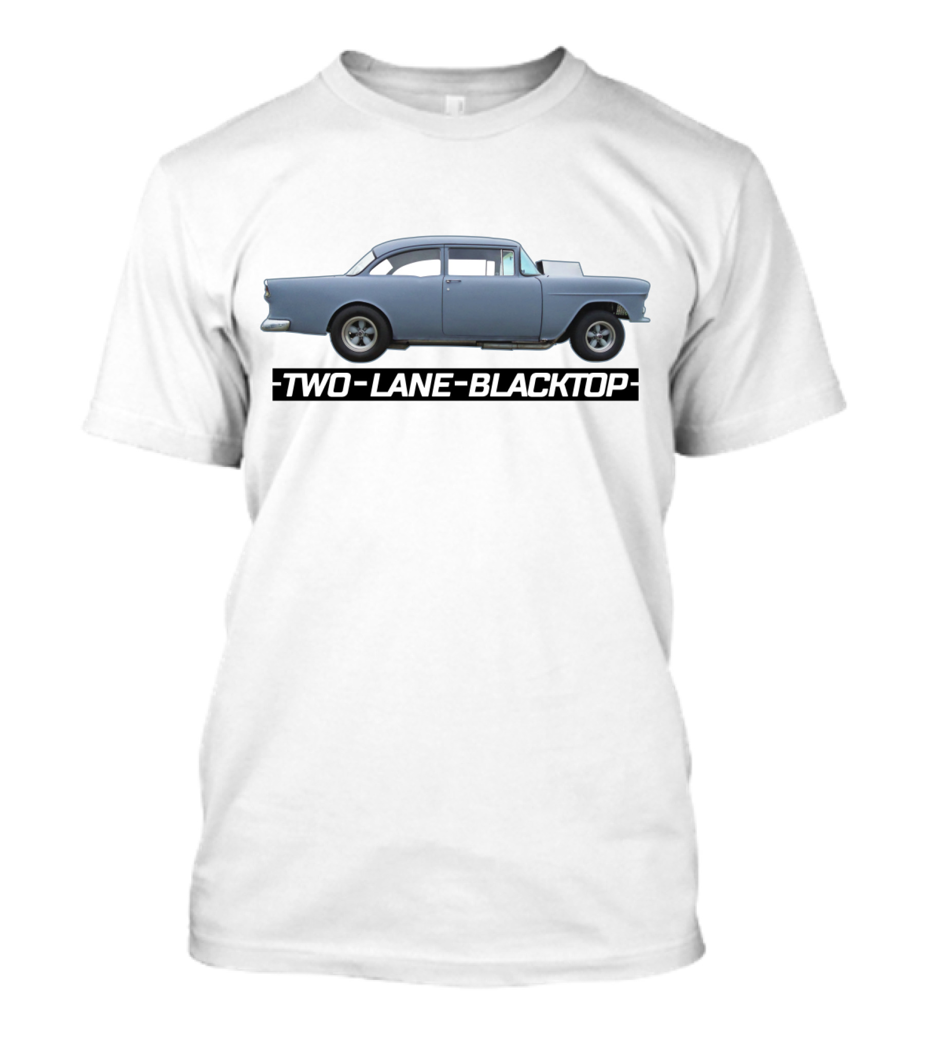 Two Lane Blacktop Chevy Vintage Car Classic 55 T-Shirt