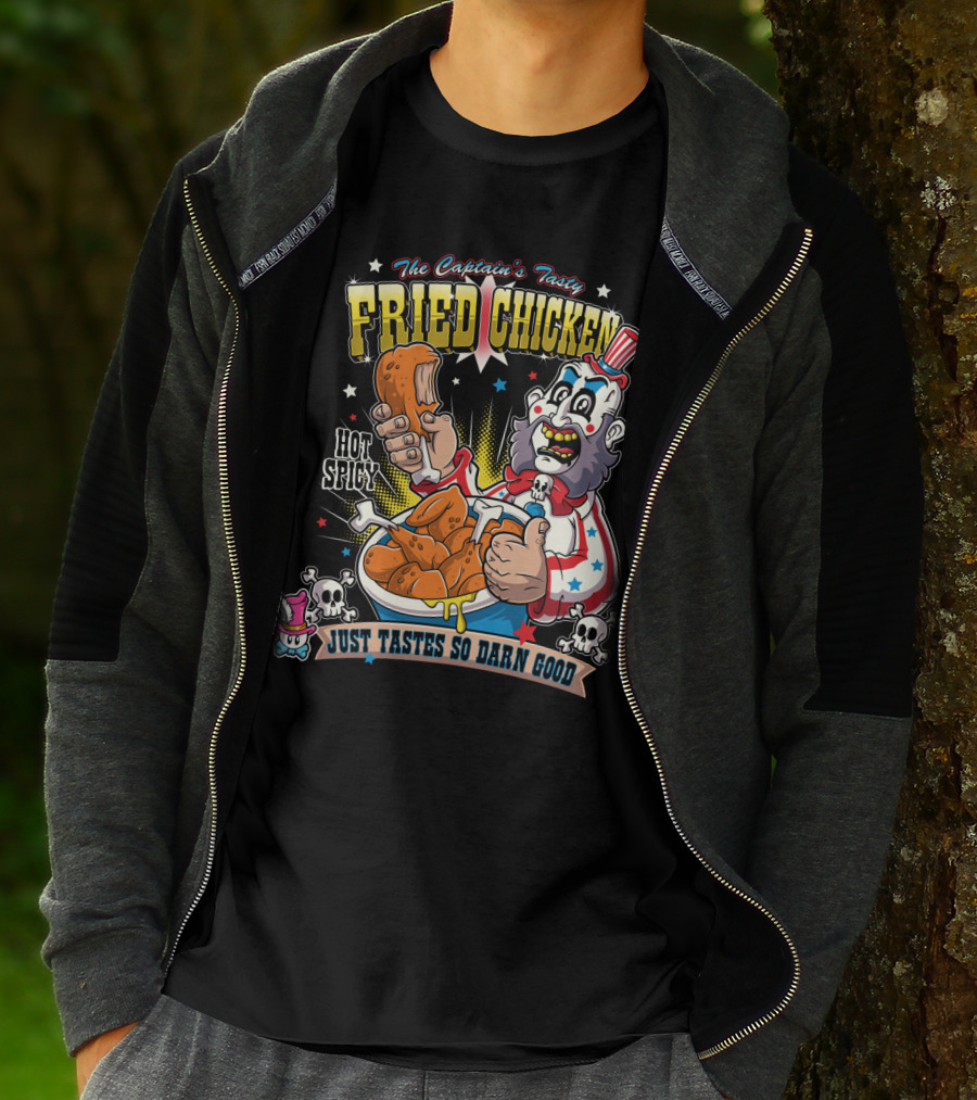 The Captain's Tasty Fried Chicken Hot Spicy Just Tastes So Darn Good T-Shirt