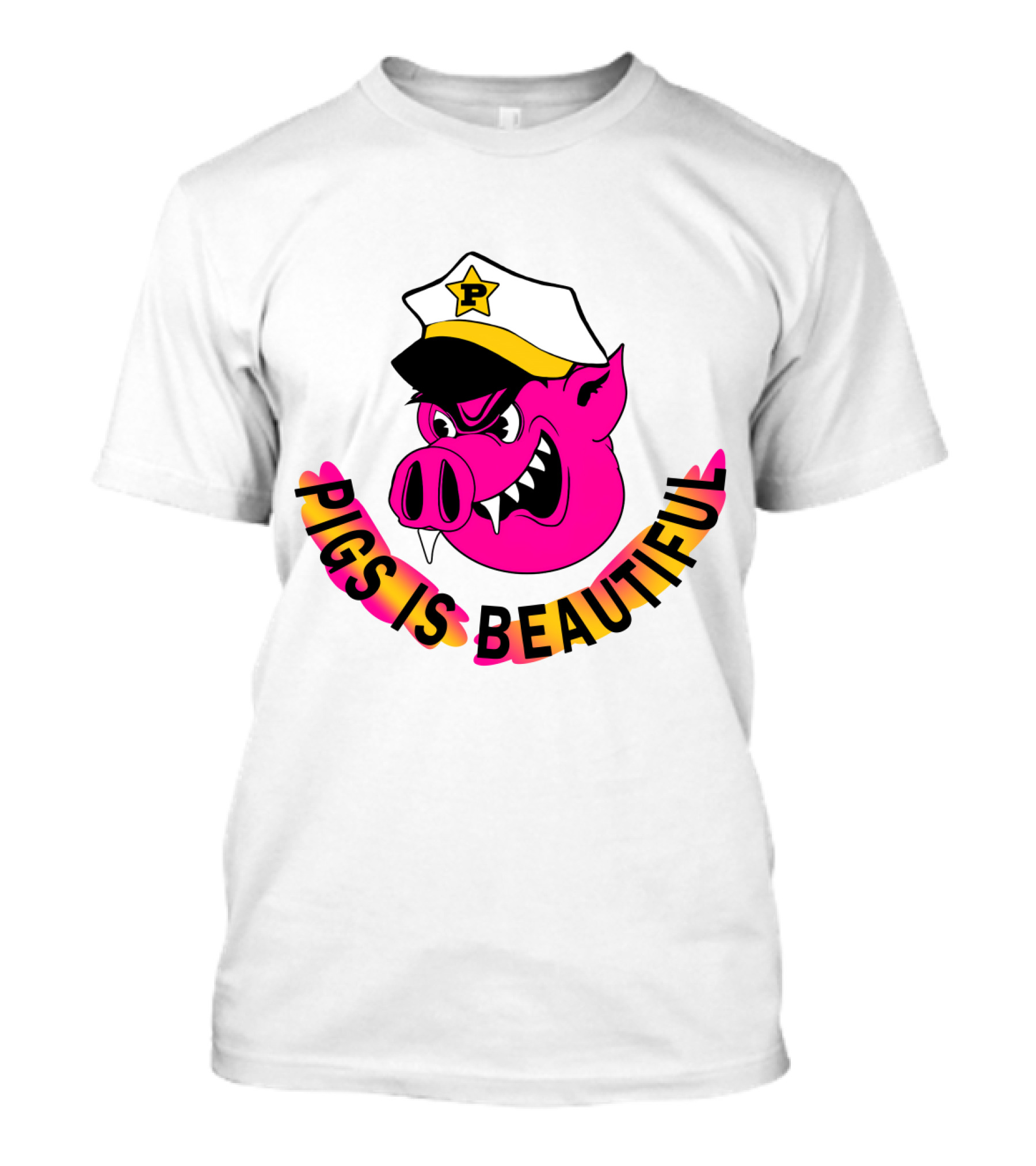 Captain Spaulding Pink Pig With Hat Pigs Is Beautiful T-Shirt