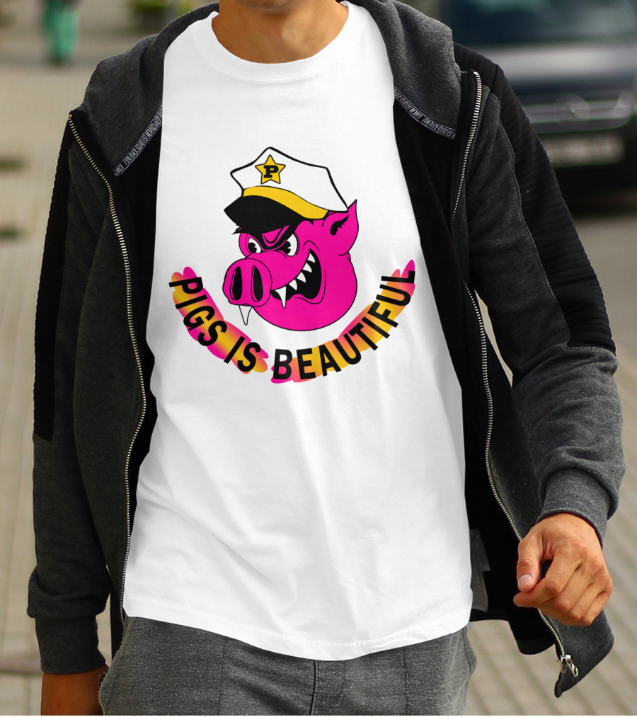 Captain Spaulding Pink Pig With Hat Pigs Is Beautiful T-Shirt