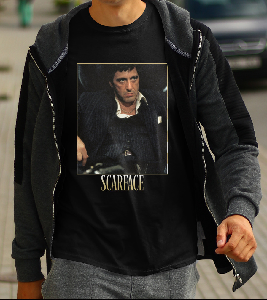 SCARFACE Tony Montana Al Pacino Classic Movie Scene T-Shirt