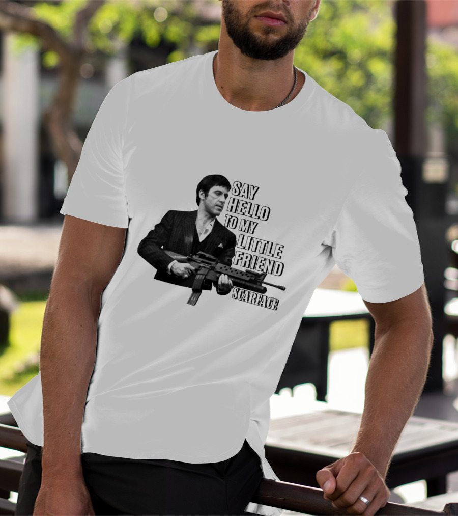 Scarface Say Hello To My Little Friend T-Shirt