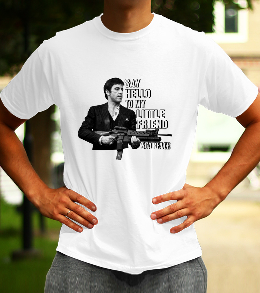 Scarface Say Hello To My Little Friend T-Shirt