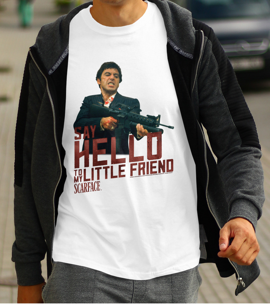 Say Hello To My Little Friend Scarface Movie Iconic Scene T-Shirt