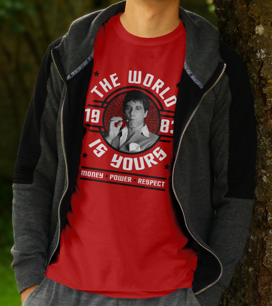 Scarface The World Is Yours 1983 Money Power Respect T-Shirt