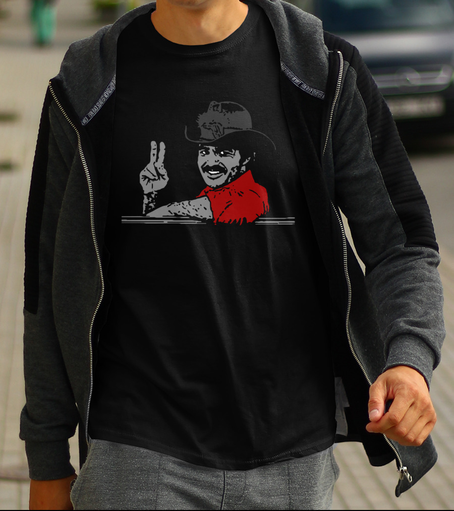 Smokey And The Bandit Burt Reynolds Peace Sign Red T-Shirt