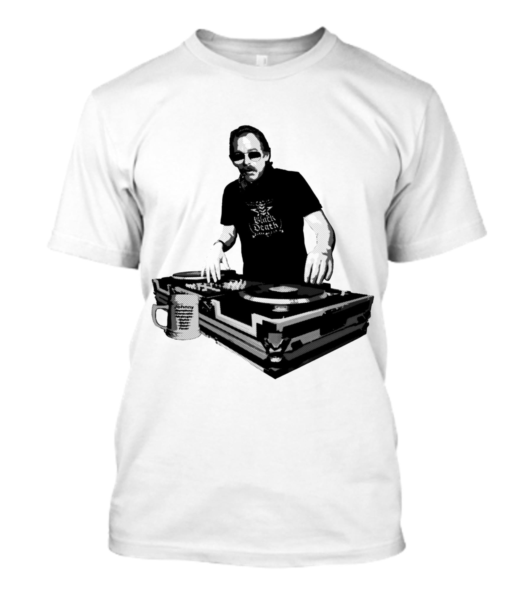 DJ Fever Black Death Coffee Turntable Maven T-Shirt