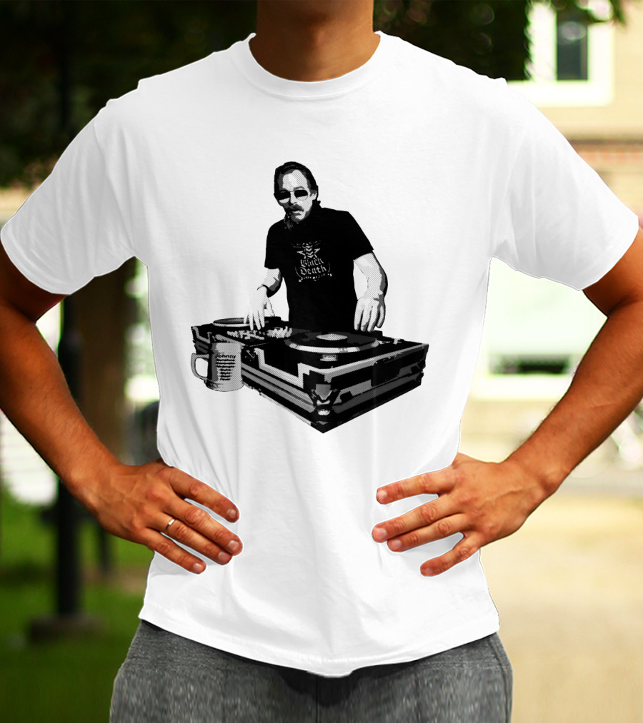 DJ Fever Black Death Coffee Turntable Maven T-Shirt