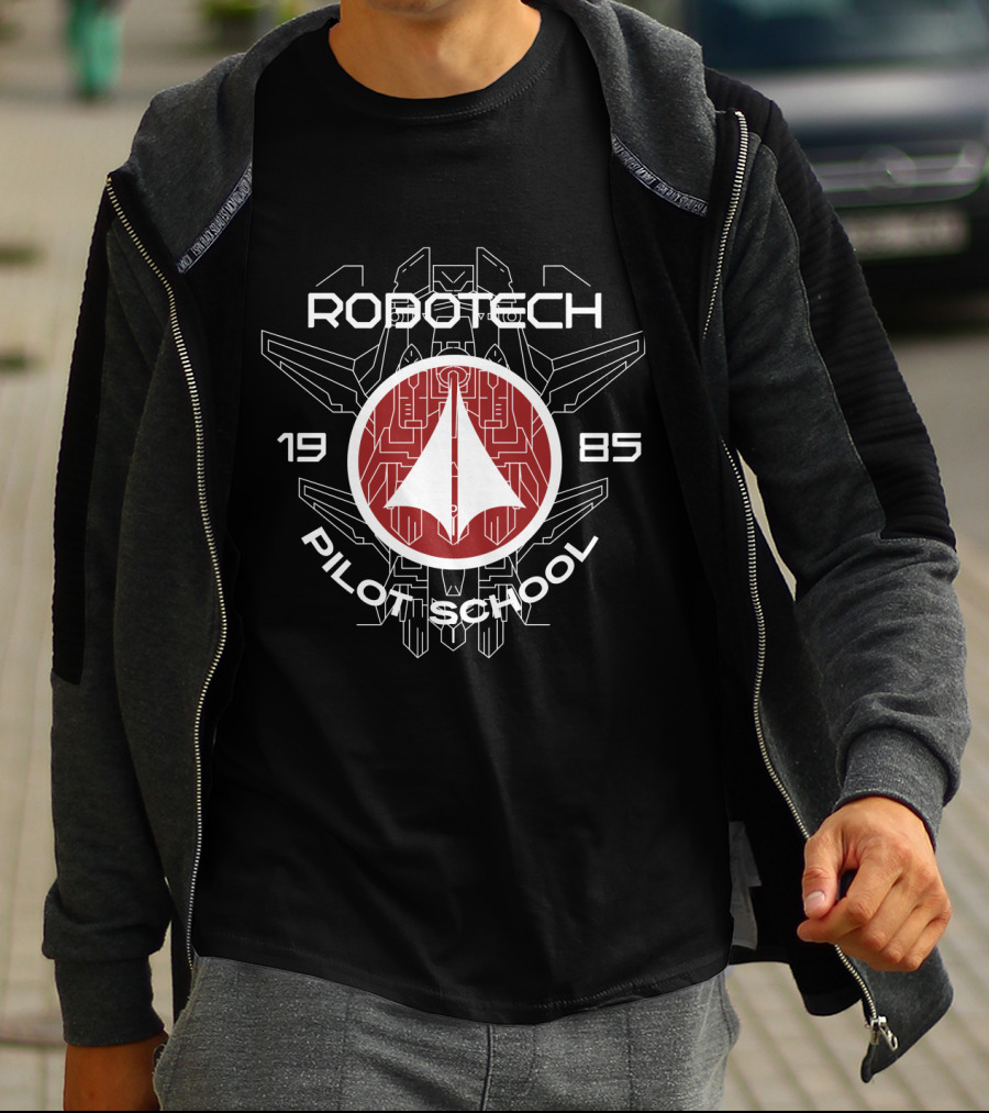 Robotech Pilot School 1985 Mecha Wing Emblem T-Shirt