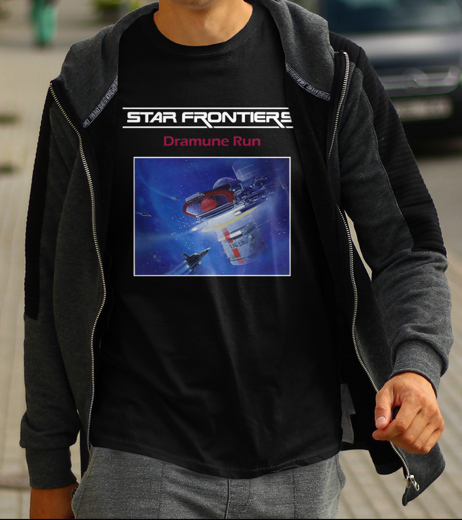 Star Frontiers Dramune Run Space Adventure Scene T-Shirt