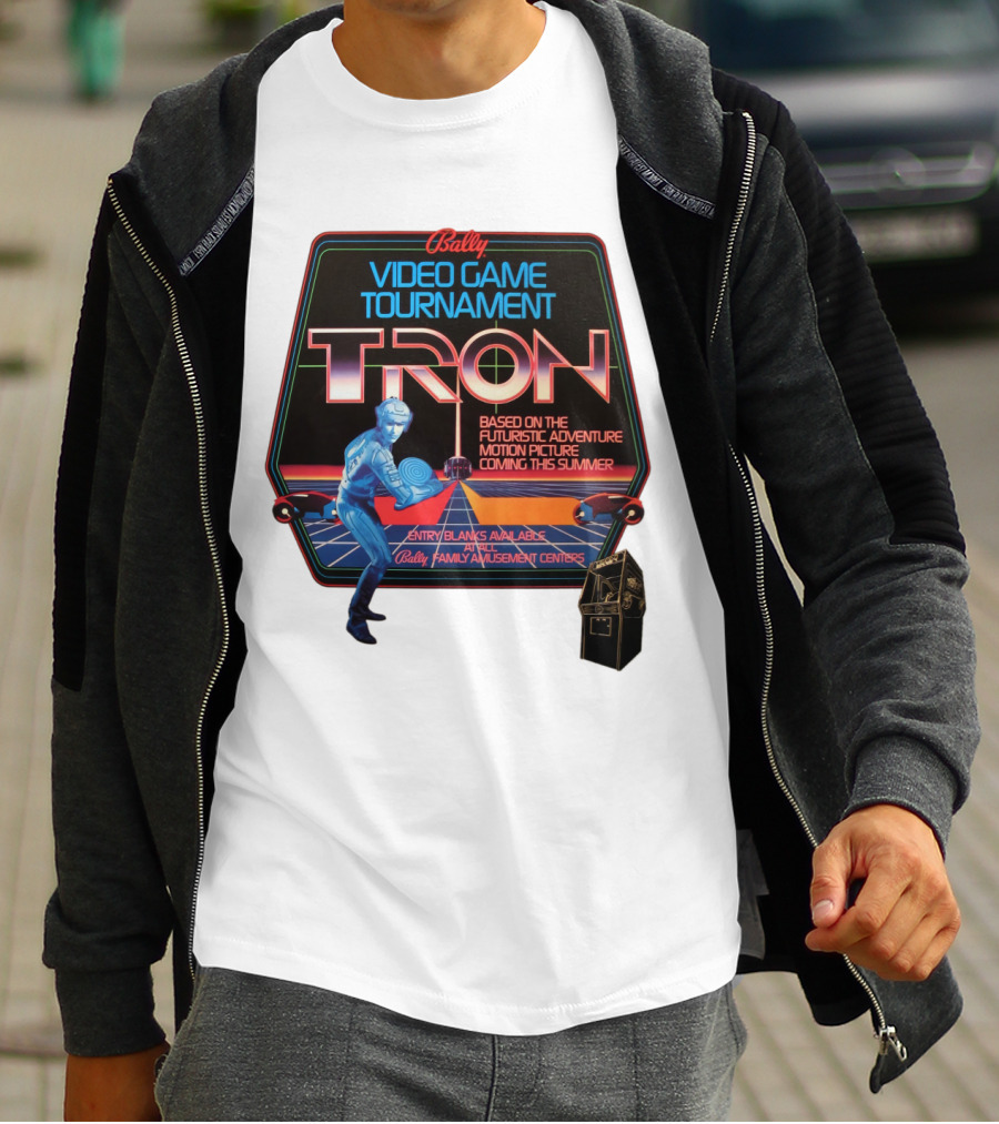 Bally Video Game Tournament Tron Based On The Futuristic Adventure Motion Picture Coming This Summer T-Shirt