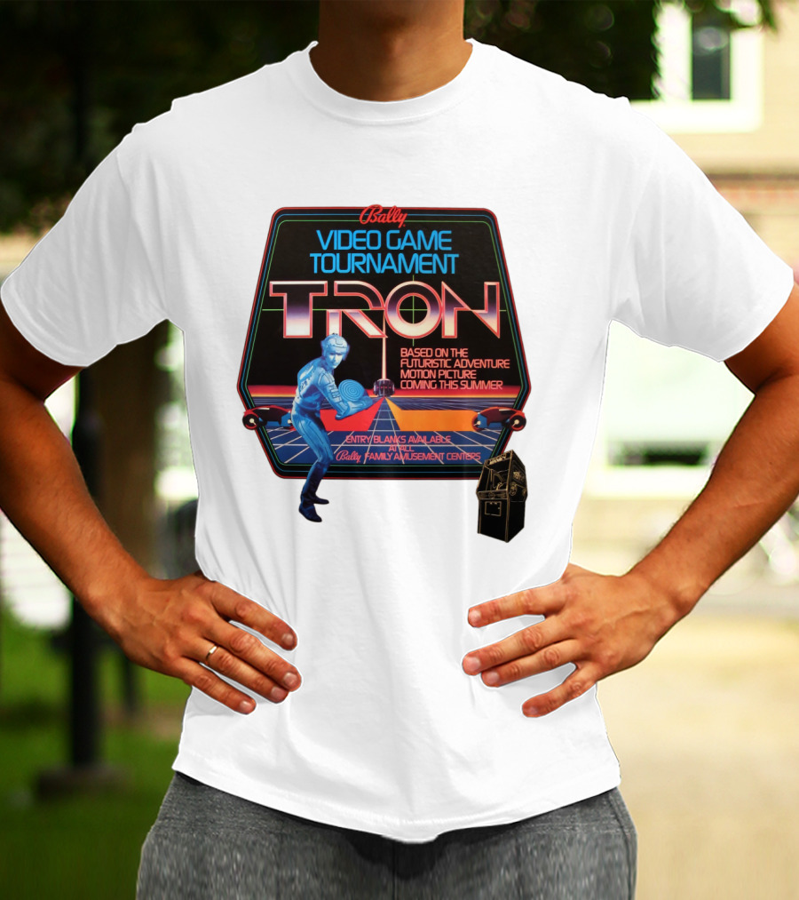 Bally Video Game Tournament Tron Based On The Futuristic Adventure Motion Picture Coming This Summer T-Shirt