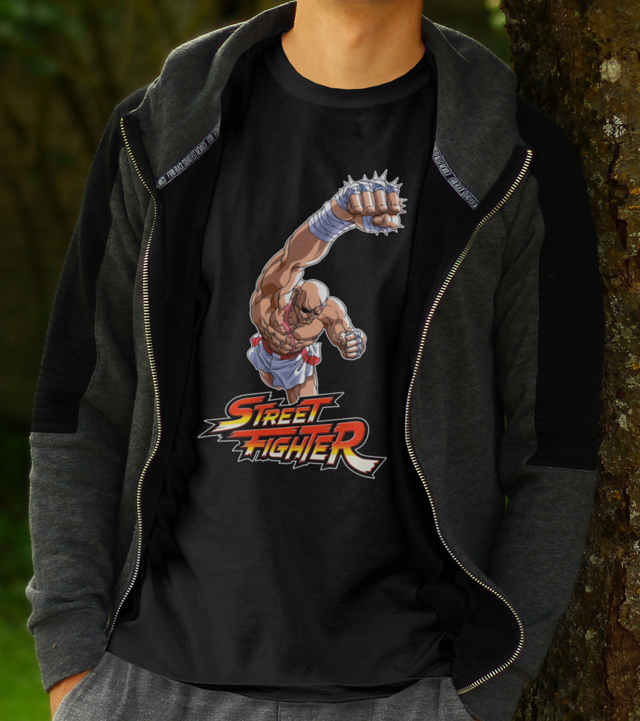 Sagat Street Fighter Powerful Punch Attack T-Shirt