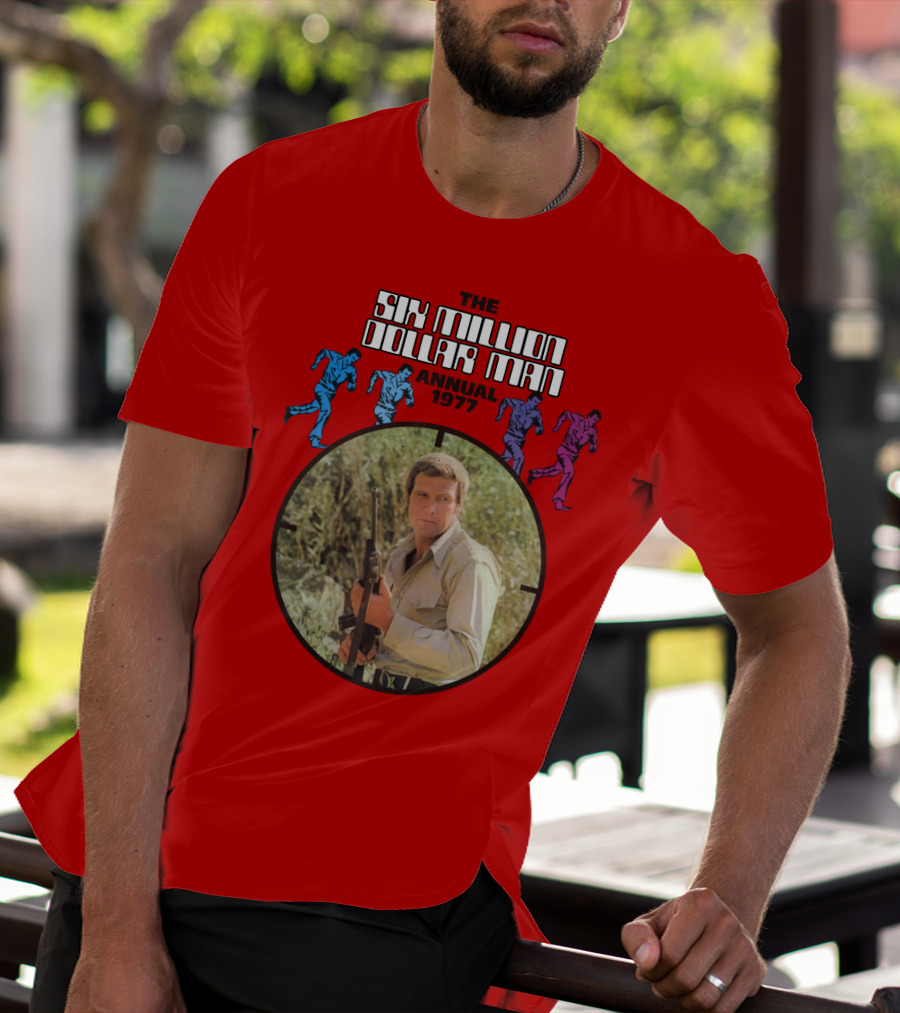 The Six Million Dollar Man Running Figures Annual 1977 T-Shirt