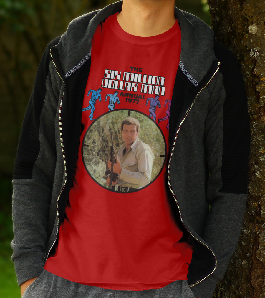 The Six Million Dollar Man Running Figures Annual 1977 T-Shirt