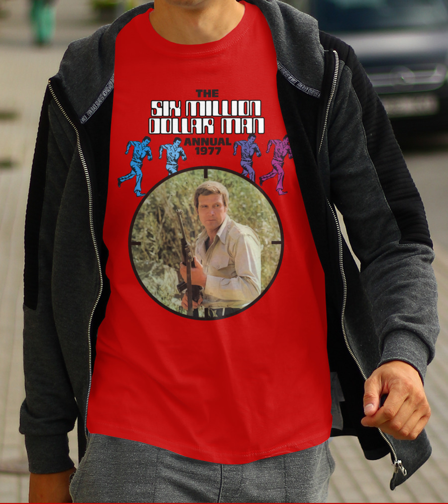 The Six Million Dollar Man Running Figures Annual 1977 T-Shirt