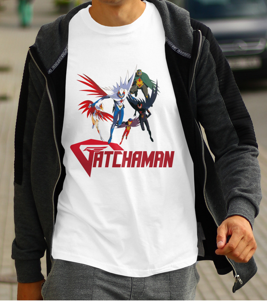 Battle Of The Planets Gatchaman Heroic Team Formation T-Shirt