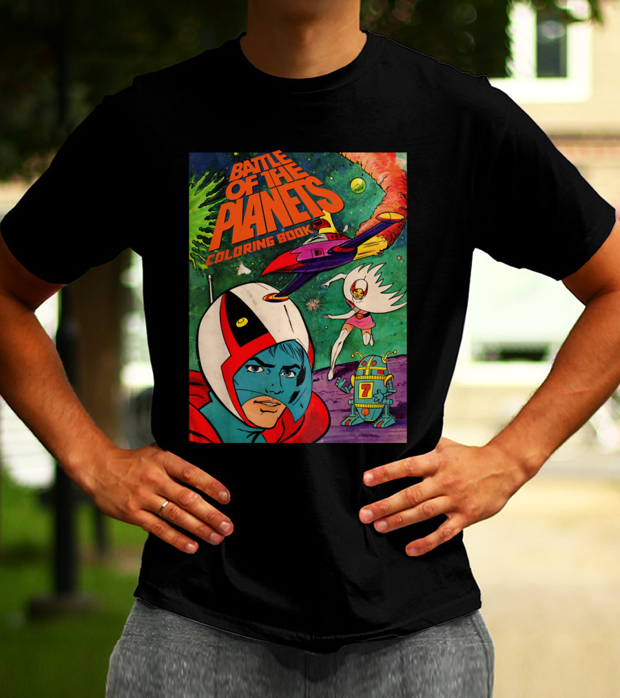 Battle Of The Planets Coloring Book Space Adventure Galaxy Team 7 Robot T-Shirt