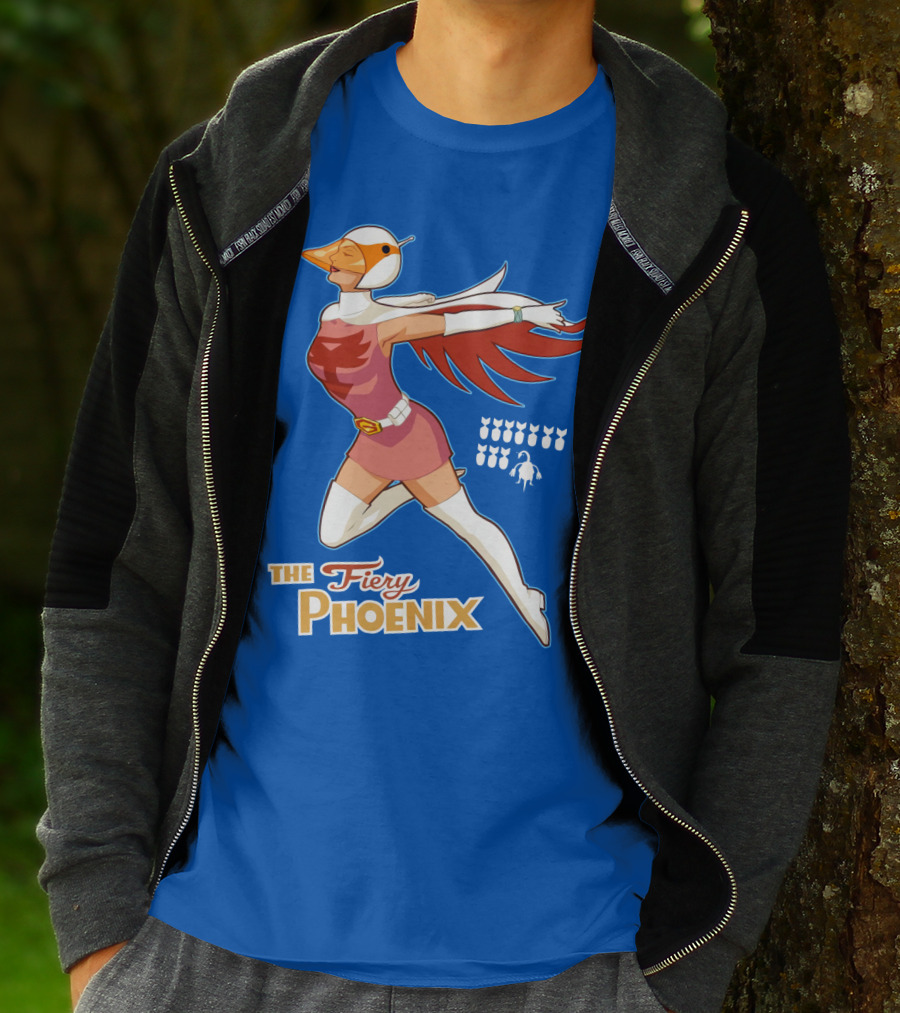 The Fiery Phoenix Winged Hero Vintage Flight T-Shirt
