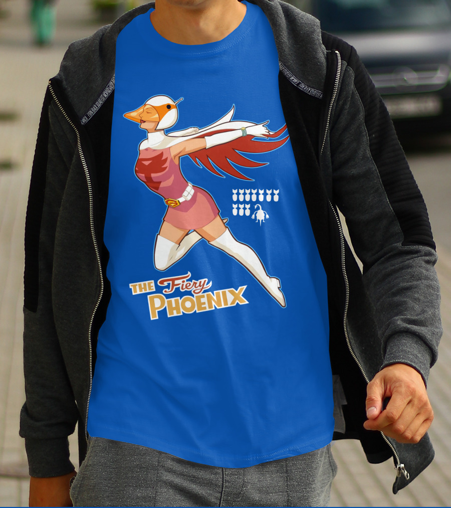 The Fiery Phoenix Winged Hero Vintage Flight T-Shirt