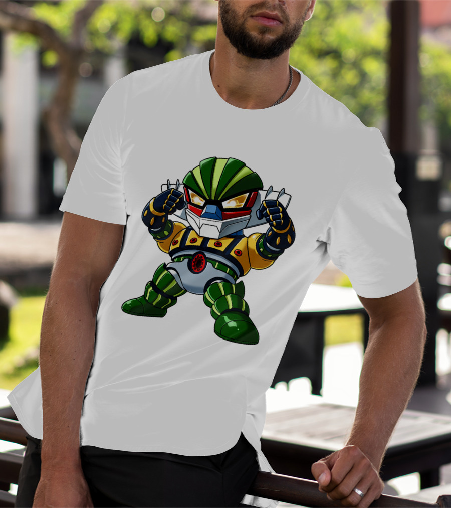 Jeeg SD Robot Anime Character Bold And Colorful Pose T-Shirt