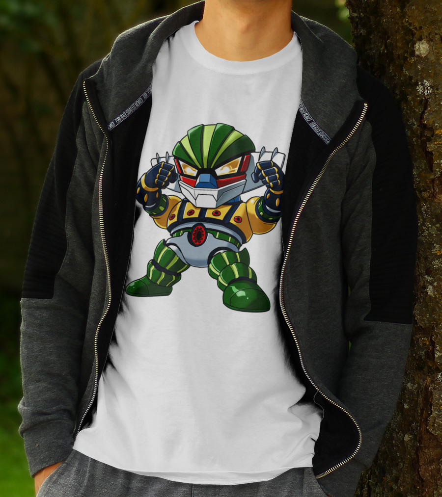 Jeeg SD Robot Anime Character Bold And Colorful Pose T-Shirt
