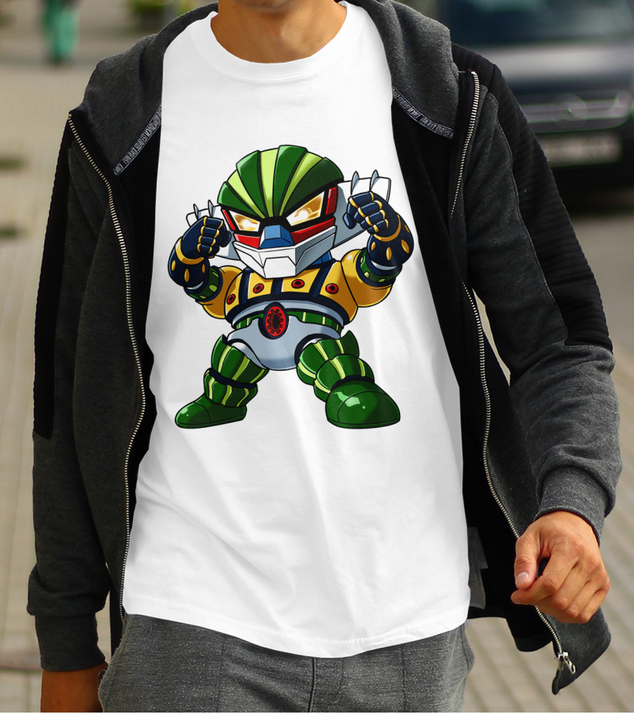 Jeeg SD Robot Anime Character Bold And Colorful Pose T-Shirt