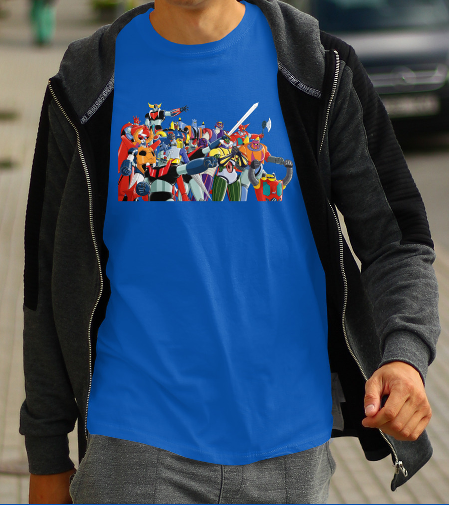Nagai's Super Robot Heroes Collection Mazinger Getter Robo Grendizer T-Shirt