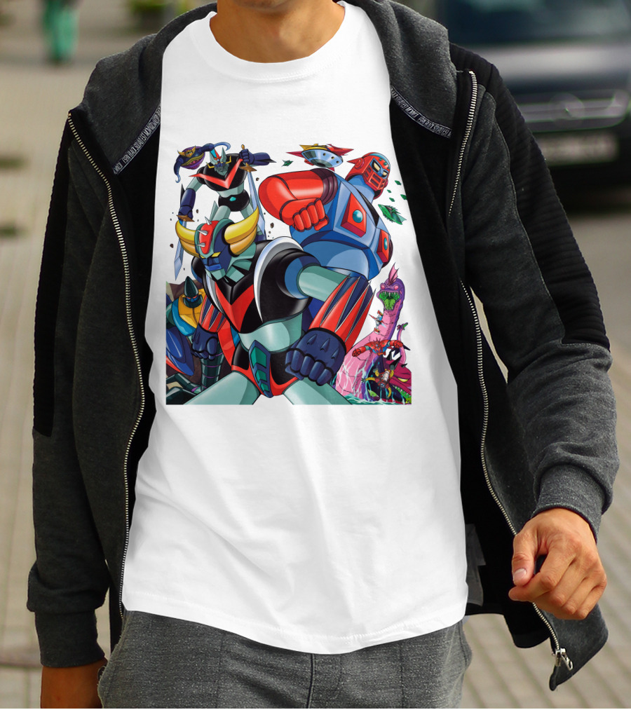 Mazinger Z Great Mazinger Boss Borot Koji Kabuto Tetsuya Tsurugi Iconic Robot Heroes Battle T-Shirt