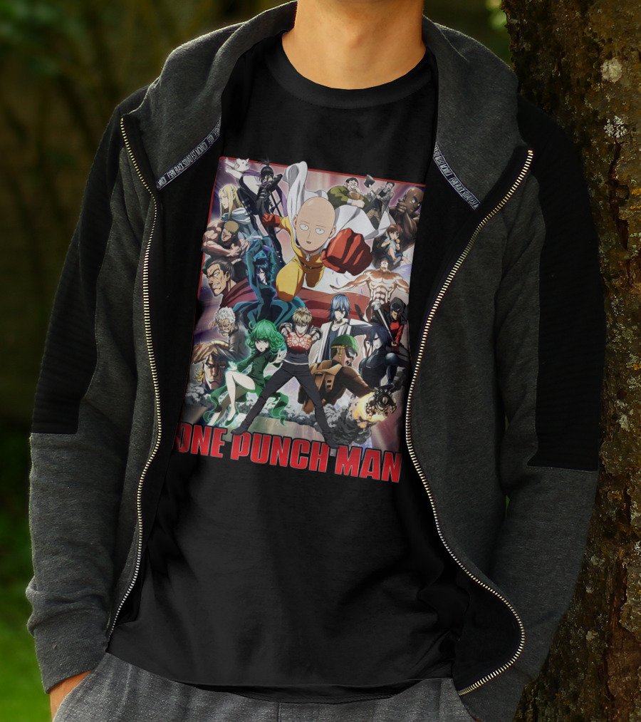 One Punch Man Cast Of Characters Ensemble T-Shirt