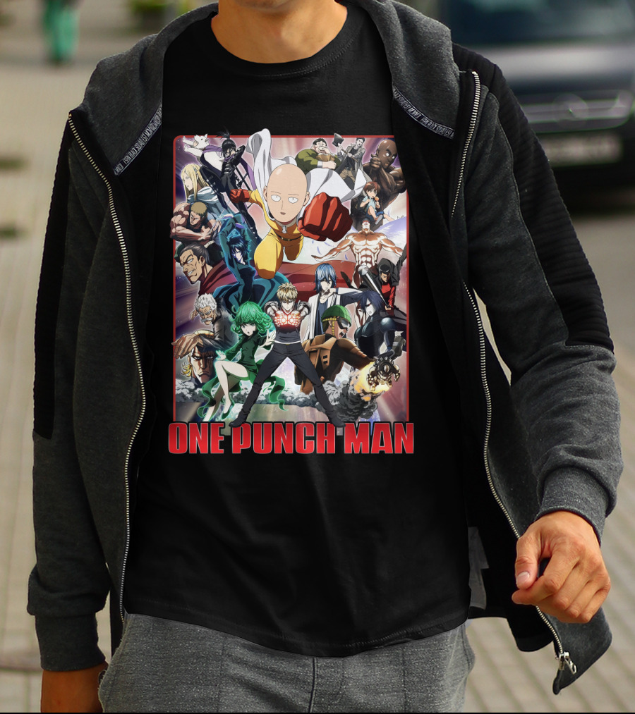 One Punch Man Cast Of Characters Ensemble T-Shirt