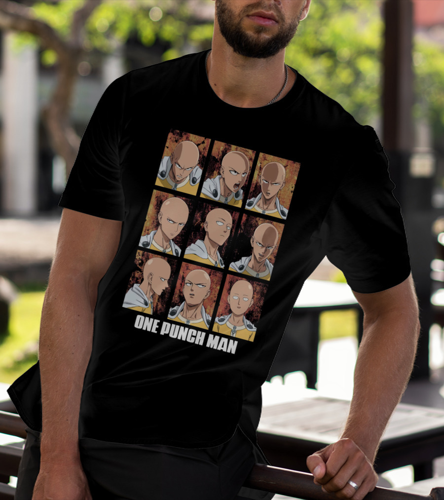 One Punch Man Saitama Nine Expressions T-Shirt