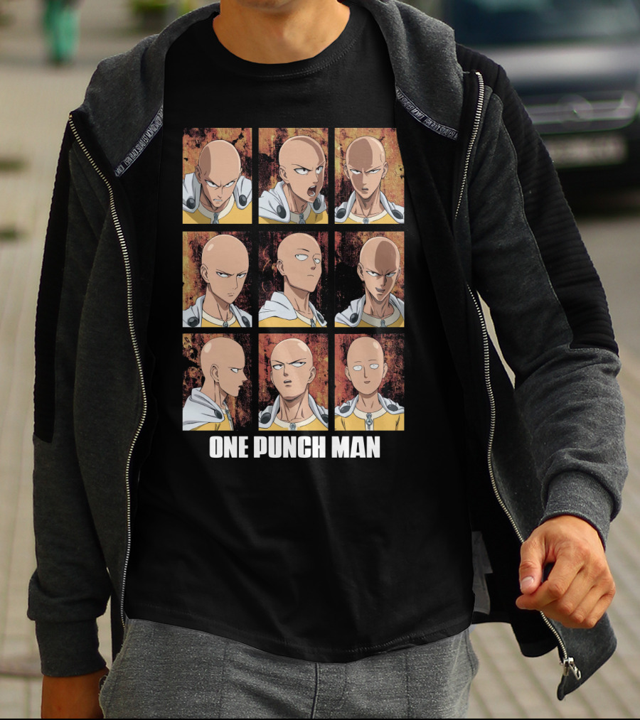 One Punch Man Saitama Nine Expressions T-Shirt
