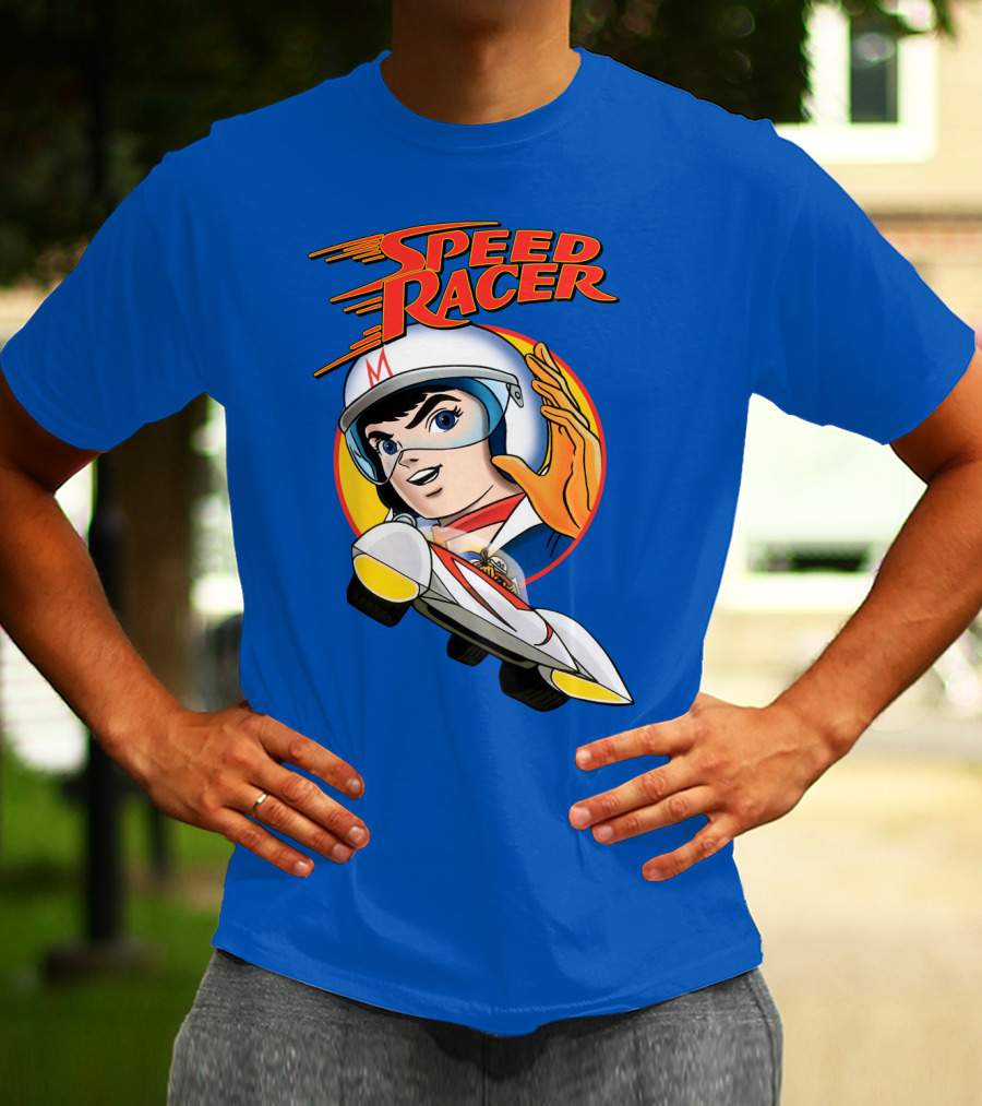 Speed Racer Character With Helmet And Car T-Shirt