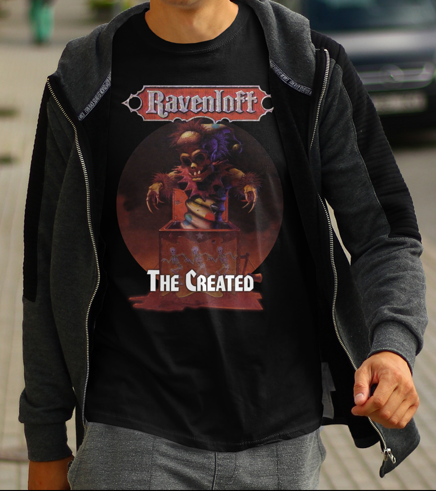 Ravenloft The Created Creepy Puppet Box With Skeletons T-Shirt