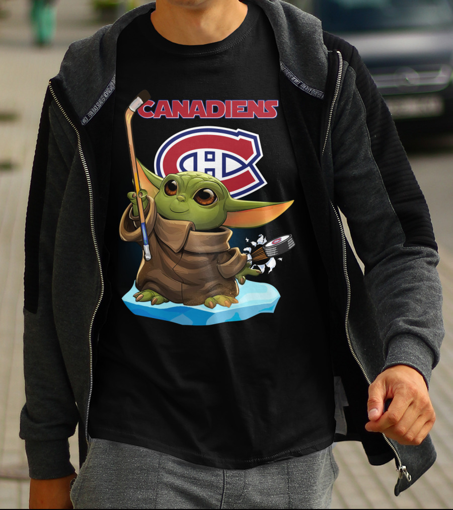 Baby Yoda Canadiens Hockey NHL Montreal Canadiens T-Shirt