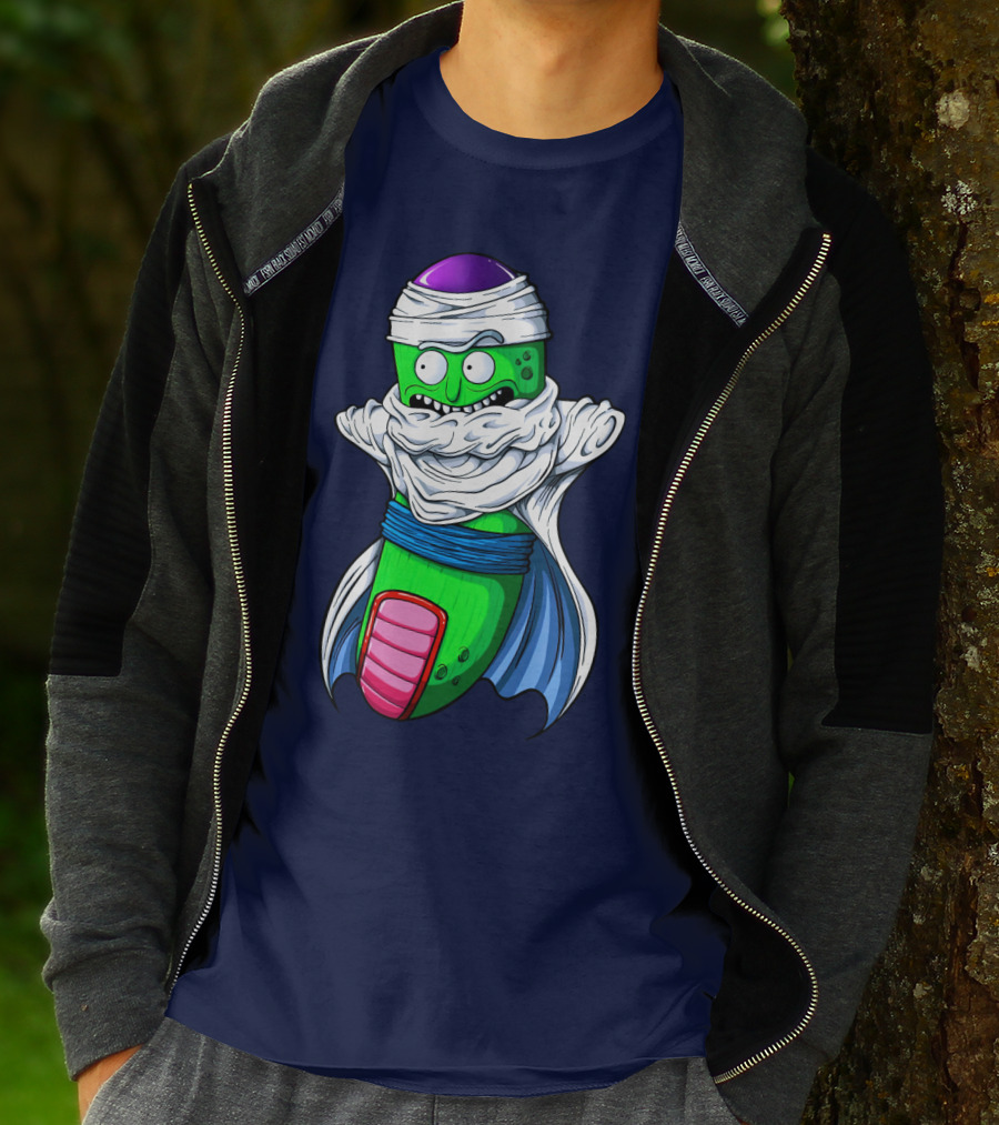 Rick And Morty Pickle Rick Meets Dragon Ball Z Fusion T-Shirt