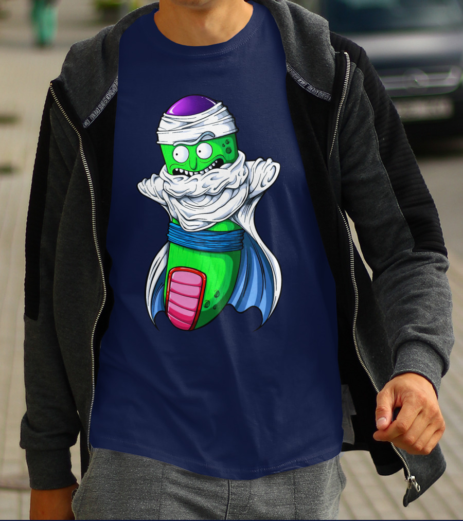 Rick And Morty Pickle Rick Meets Dragon Ball Z Fusion T-Shirt