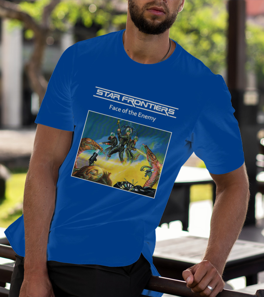 Star Frontiers Face Of The Enemy Alien Battle Scene T-Shirt