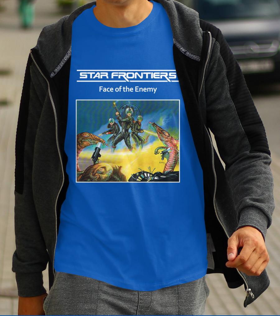 Star Frontiers Face Of The Enemy Alien Battle Scene T-Shirt