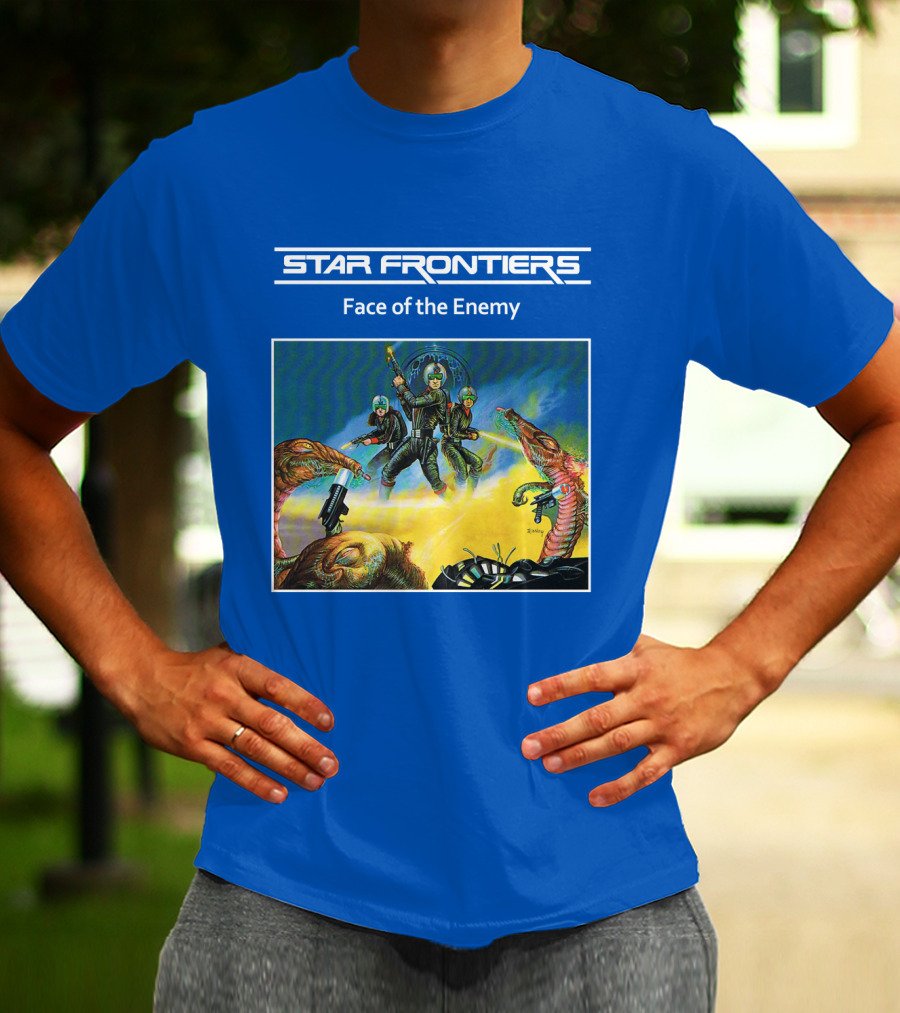 Star Frontiers Face Of The Enemy Alien Battle Scene T-Shirt