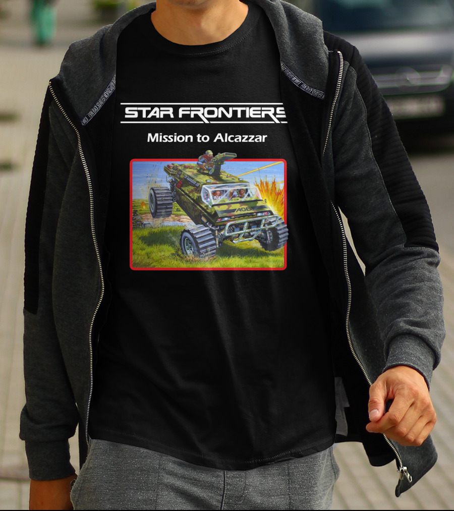 Star Frontiers Mission To Alcazzar Explosive Off-Road Adventure T-Shirt