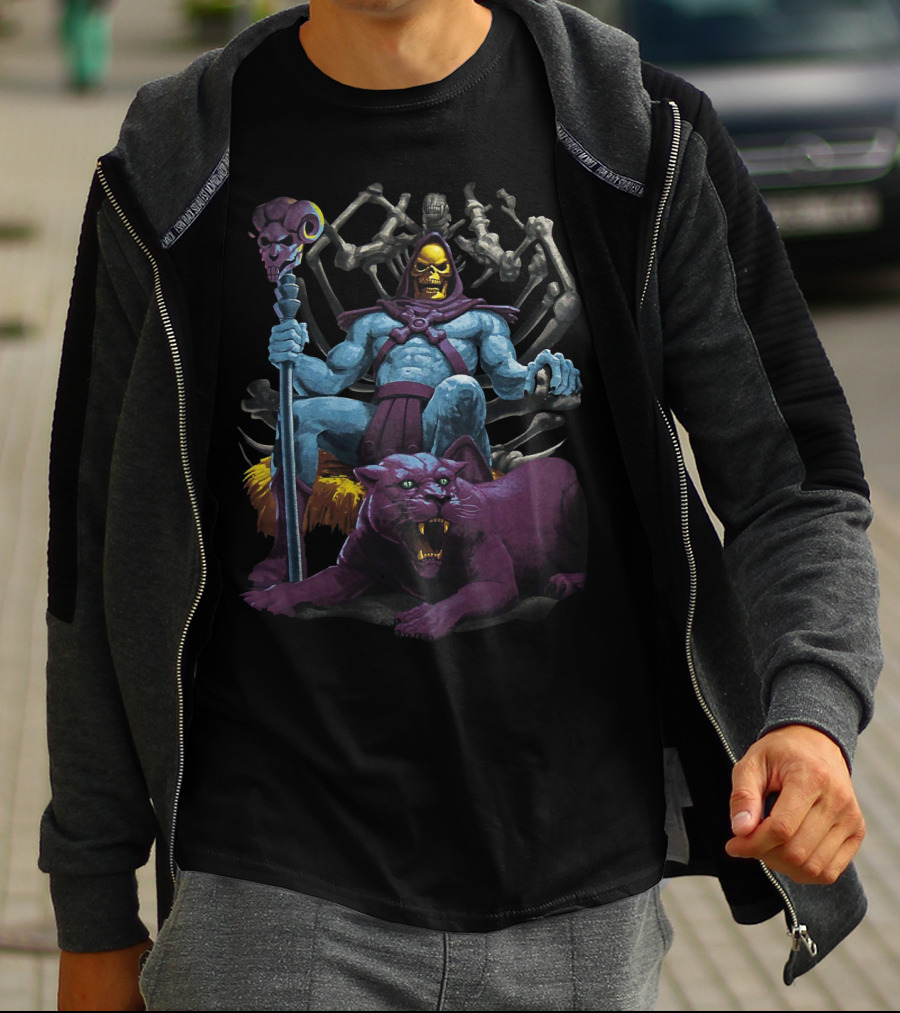 Skeletor Master Of The Universe Throne With Battle Cat T-Shirt