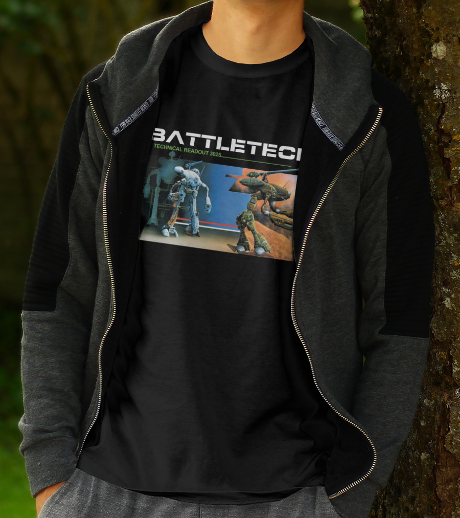 BattleTech Technical Readout 3025 Mech Warrior Robots Duel Scene T-Shirt